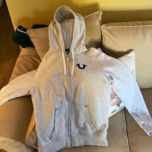 BUDDHA LOGO ZIP HOODIE, TRUE RELIGION